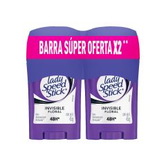 Desodorante En Barra Lady Speed Stick Invisible x 45gr x 2 Unidades Súper Oferta