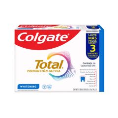 Crema Dental Colgate Total Whitening X 75ml X 3 Unidades