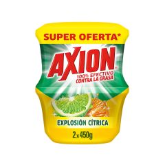 Lavaplatos En Crema Axion Explosión Cítrica X 450g X 2 Unidades