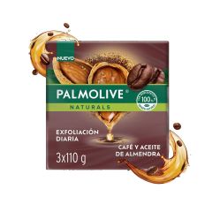 Jabón En Barra Palmolive Naturals Café Y Aceite De Almendras X 110g X 3 Unidades