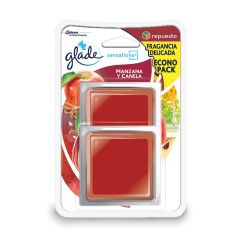 Repuesto De Ambientador En Gel Glade Sensations Aroma Manzana Y Canela x 8gr x 2 Unidades