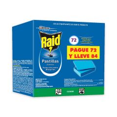 Insecticida Raid 84u Pag 72u Pastillas