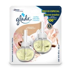 Repuesto De Ambientador Glade Aceite Natural Aroma Abrazos De Vainilla x 21ml x 2 Unidades