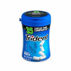 Goma De Mascar Trident Sabor A Menta Sin Azúcar Pet x 45,5gr x 35 Unidades