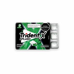 Goma De Mascar Trident X Splash Sabor A Yerbabuena X 17,1gr X 9 Unidades