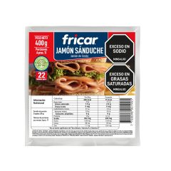 Jamon Sanduche Fricar 400G
