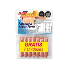 Salchicha Súper Perro Dan x 840gr Pague 14 Lleve 21 Unidades