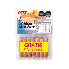 Salchicha Súper Perro Dan x 840gr Pague 14 Lleve 21 Unidades