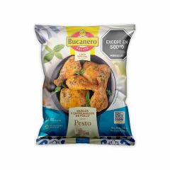 Paquete De Muslos y Entremuslos De Pollo Bucanero Adobadas En Pesto x 900gr