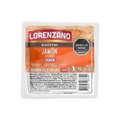 Jamón De Cerdo Premium Lorenzano Maestro x 225gr x 10 Porciones