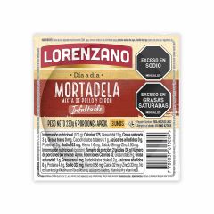 Mortadela Mixta De Pollo Y Cerdo Lorenzano Día A Día x 230gr x 13 Unidades