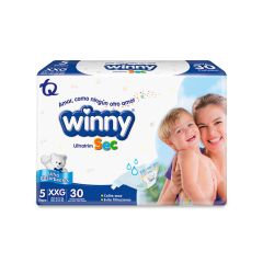 Pañales Winny Ultratrim Sec Etapa 5/Xg x 30 Unidades