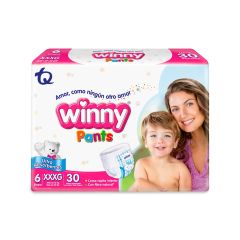 Pañales Winny Pants Etapa 6/Xxxg x 30 Unidades