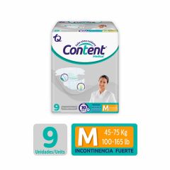 Pañales Content Medical Talla M x 9 Unidades