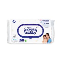Toallitas Húmedas Winny Con Aloe Vera x 100 Unidades
