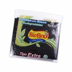 Bolsa Biobrio 10u 65x80 Extra Negra