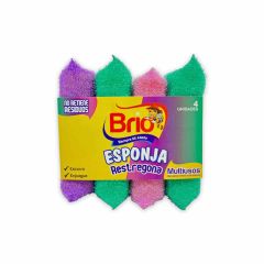 Esponja Brío Restregona Multiusos x 4 Unidades