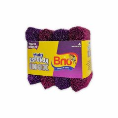 Esponja Brío Metalizada Inox x 4 Unidades