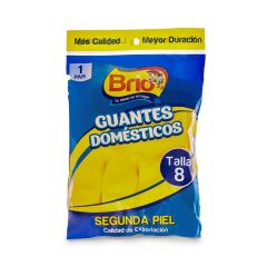 Guantes Domésticos Brío Talla 8 x Par