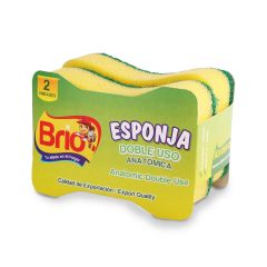 Esponja Brío Doble Uso Anatómica x 2 Unidades