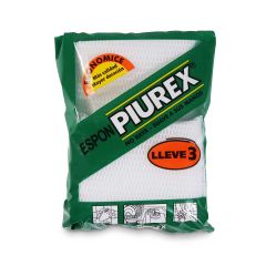 Esponja Piurex De Malla x 3 Unidades