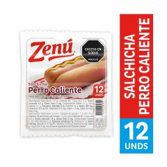Salchicha Perro Caliente Zenú x 480gr x 12 Unidades