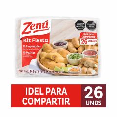 Kit Fiesta Zenu 546g 26u Empanad+palitos
