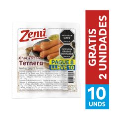 Chorizo Con Ternera Zenú X 550gr Pague 8 Unidades Lleve 10 Unidades