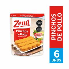 Pinchos De Pollo Apanados Zenú x 300gr x 6 Unidades