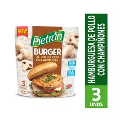 Hamburguesa De Pollo Con Champiñones Zenú X 300gr X 3 Unidades