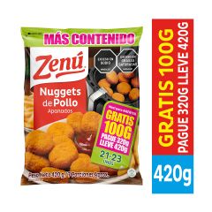 Nuggets Zenú De Pollo Apanados Pague 320gr Lleve 420gr