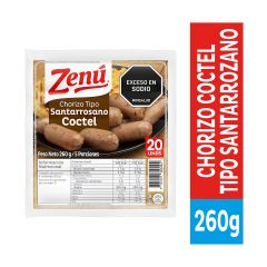 Chorizo Santarrosano Coctel Zenú X 260g X 20 Unidades
