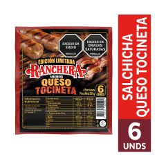 Salchicha Ranchera Queso Tocineta X 204gr X 6 Unidades Edición Limitada