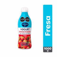 Yogurt Alpina Deslactosado Sabor A Fresa Botella x 1000gr