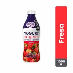 Yogurt Alpina Sabor A Fresa Botella x 1000gr