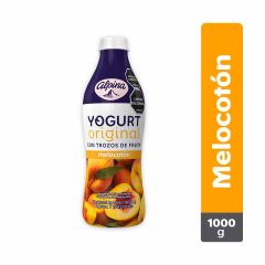 Yogurt Alpina Sabor A Melocotón Botella x 1000gr