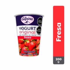 Yogurt Alpina Sabor A Fresa Vaso x 200gr