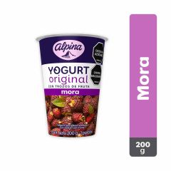 Yogurt Alpina Sabor A Mora Vaso x 200gr