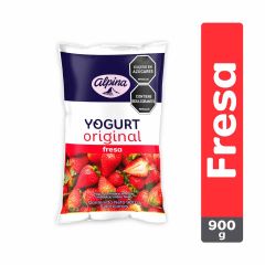 Yogurt Alpina Sabor A Fresa Bolsa x 900gr