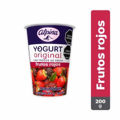 Yogurt Alpina Sabor A Frutos Rojos Vaso x 200gr