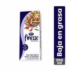 Crema De Leche Finesse Alpina Semientera Uht Baja En Grasa Tetra x 200ml