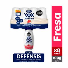 Alimento Lácteo Yox Alpina Con Defensis Sabor A Fresa Pet x 100gr x 8 Unidades