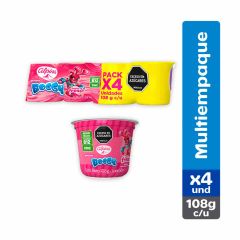 Gelatina Boggy Alpina Sabor A Fresa x 108gr x 4 Unidades