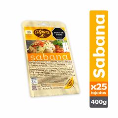 Queso Sabana Alpina x 400gr x 25 Tajadas