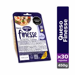 Queso Tipo Mozarella Finesse Alpina x 450gr x 30 Tajadas