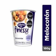 Yogurt con probióticos Finesse 180g sabor Melocotón