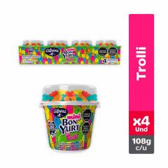 Mini Bon Yurt Trolli Alpina x 108gr x 4 Unidades