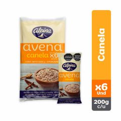 Avena Alpina Uht Sabor A Canela Bolsa x 200gr x 6 Unidades