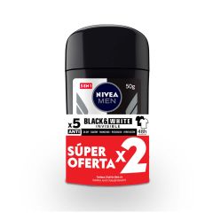 Desodorante En Barra Nívea Men Black & White Invisible x 50gr x 2 Unidades Súper Oferta