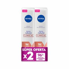 Desodorante En Aerosol Nivea Women Clinical Tono Natural x 150ml x 2 Unidades Súper Oferta